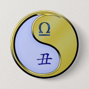 Macaron Rond 7,6 Cm Balance & Bœuf de Métal