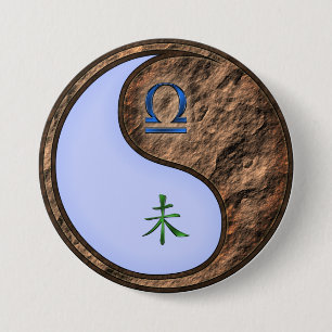 Macaron Rond 7,6 Cm Balance & Bouc terrestre