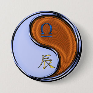 Macaron Rond 7,6 Cm Balance & Dragon de Bois