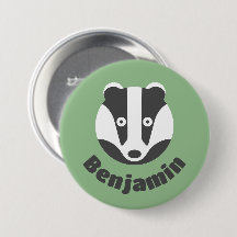 Balise Nom du blaireau vert mignon