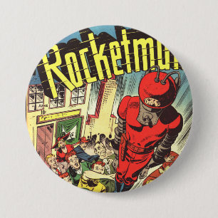 Macaron Rond 7,6 Cm Bandes dessinées de cru de Rocketman