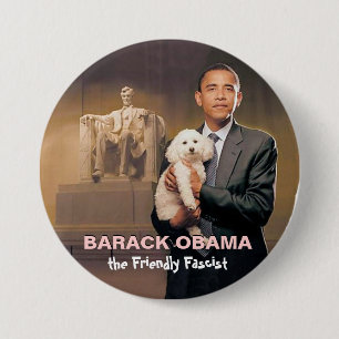Macaron Rond 7,6 Cm Barack Obama, le fasciste amical