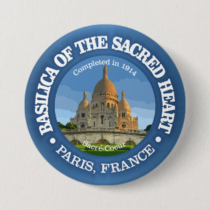 Macaron Rond 7,6 Cm Basilique du Sacré-Coeur