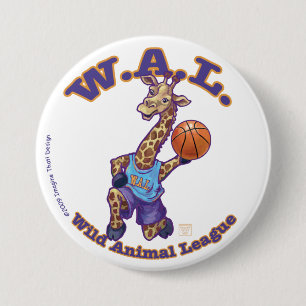 Macaron Rond 7,6 Cm Basket-ball WAL