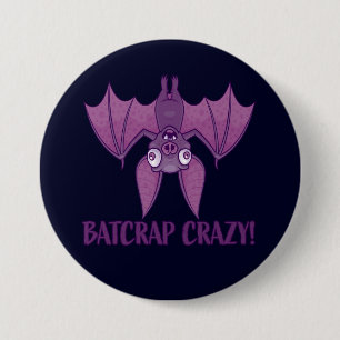 Macaron Rond 7,6 Cm Batcrap Crazy Wacky