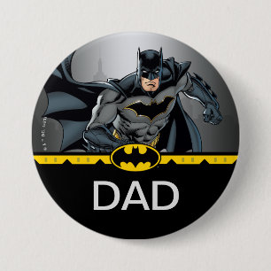 Macaron Rond 7,6 Cm Batman   Chalkboard Birthday Child's Dad