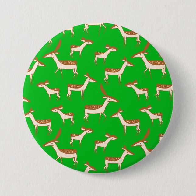 Macaron Rond 7,6 Cm Bébé mignon cerf et famille (Devant)