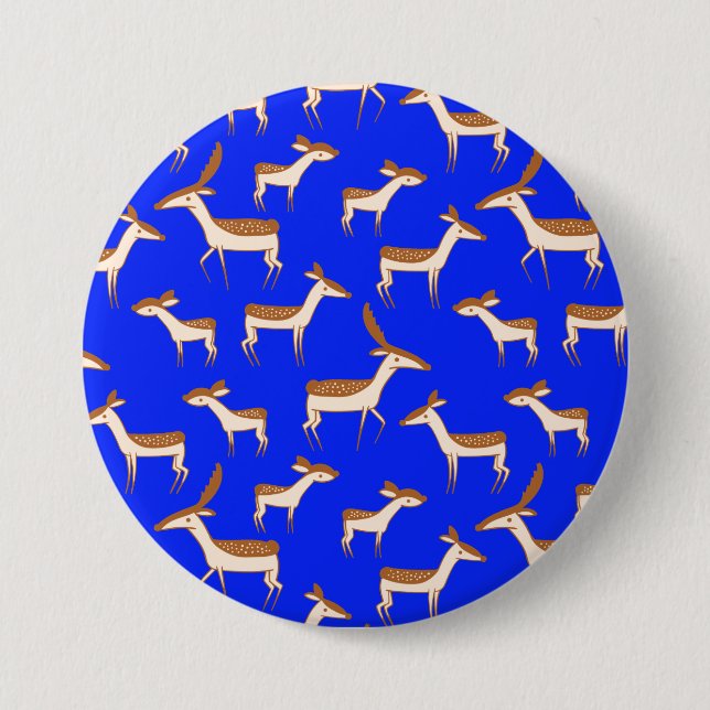 Macaron Rond 7,6 Cm Bébé mignon cerf et famille (Devant)