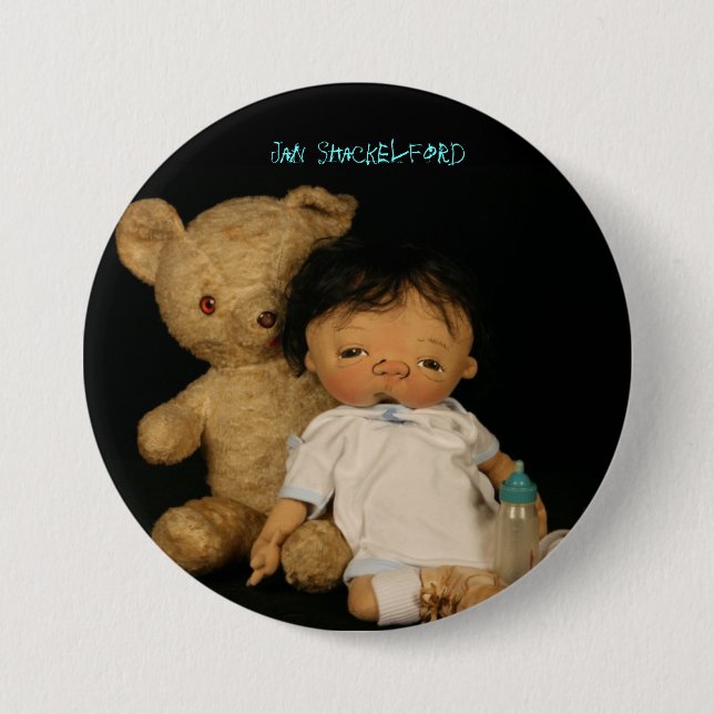 Macaron Rond 7,6 Cm Bébé Santiago de bouton de janv. Shackelford (Devant)