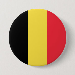 Macaron Rond 7,6 Cm Belgium Flag