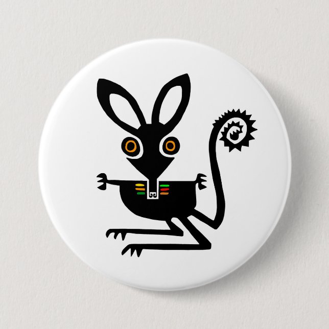 Macaron Rond 7,6 Cm Belle image BILBY - Marsupial - Faune - (Devant)