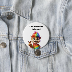 Macaron Rond 7,6 Cm Belle Journée pour être Gay