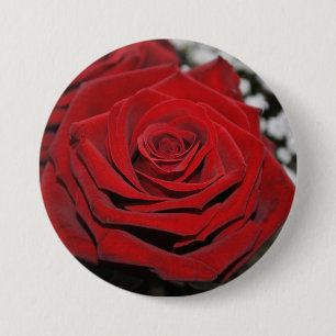 Macaron Rond 7,6 Cm Belle Rose Rouge