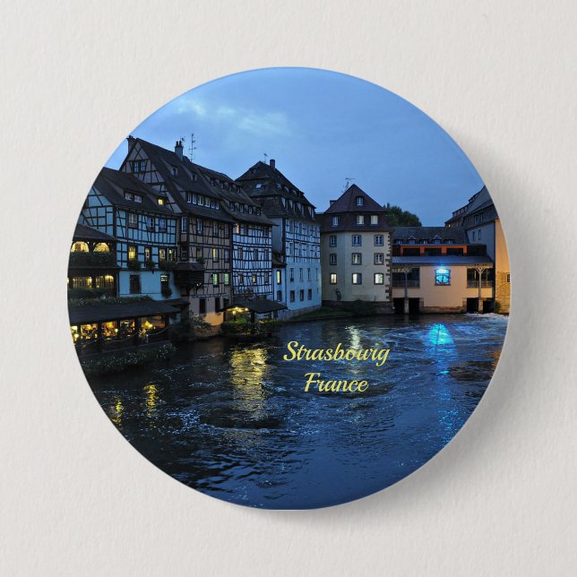 Macaron Rond 7,6 Cm Belle Strasbourg, France (Devant)