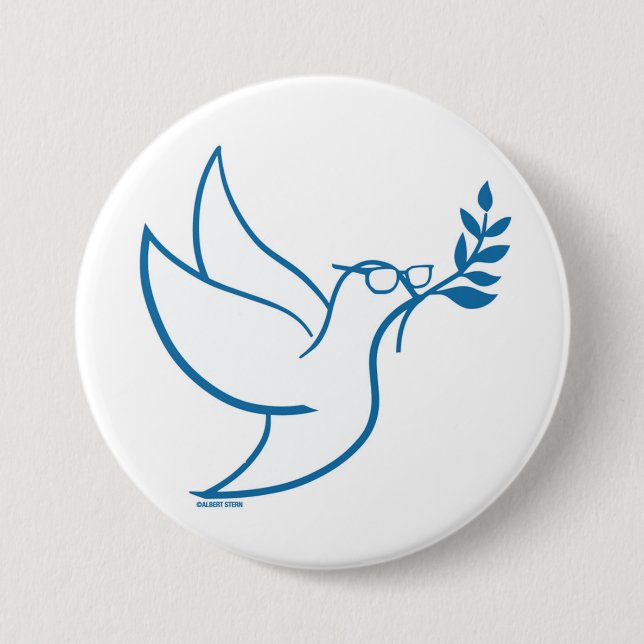 Macaron Rond 7,6 Cm Bernie Peace Bird Pin (Devant)