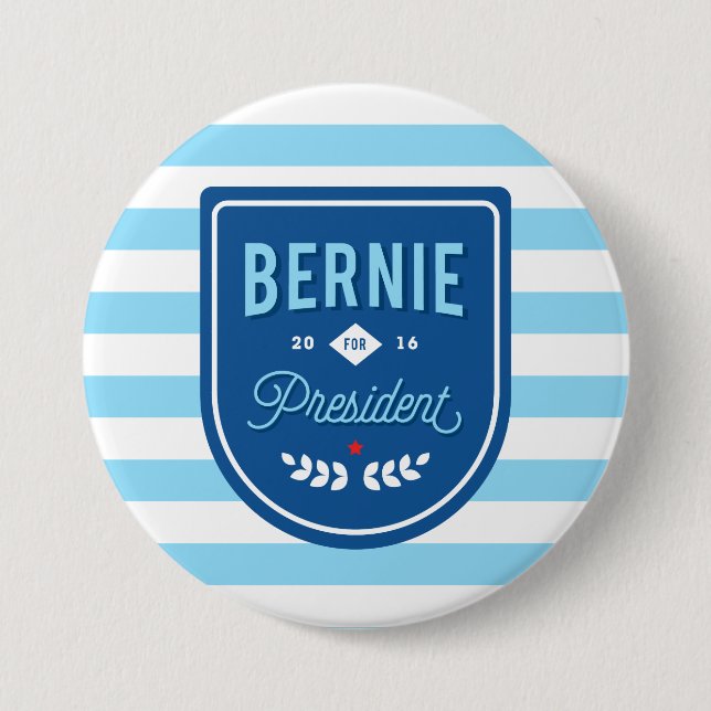 Macaron Rond 7,6 Cm Bernie pour le président (Devant)