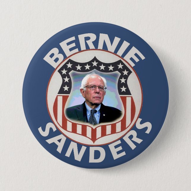 Macaron Rond 7,6 Cm Bernie Sanders (Devant)