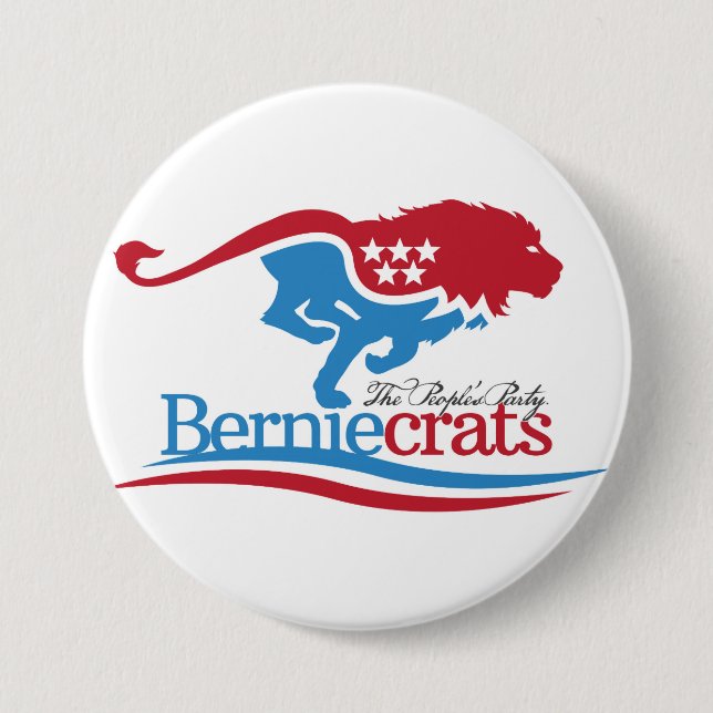 Macaron Rond 7,6 Cm Berniecrats - bouton de logo (Devant)