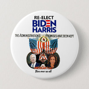 Macaron Rond 7,6 Cm Biden Harris 2024