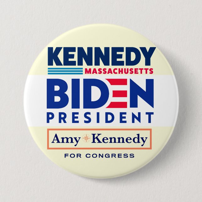 Macaron Rond 7,6 Cm Biden — Kennedy Coattails (Devant)