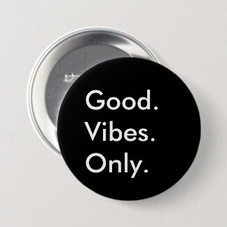 Macaron Rond 7,6 Cm Bien. Vibes. Seulement. Noir et blanc personnalisa