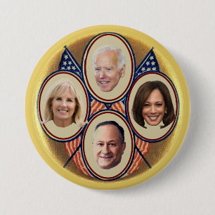 Macaron Rond 7,6 Cm Billet présidentiel démocratique de 2020