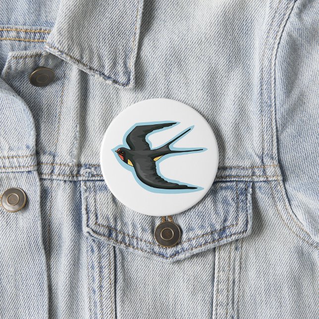 Macaron Rond 7,6 Cm Bird in Flight (Créateur téléchargé)