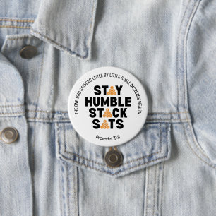 Macaron Rond 7,6 Cm Bitcoin RESTER HUMBLE PILE SATS Crypto