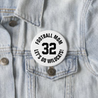 Black and White Football Maman Jersey Numéro