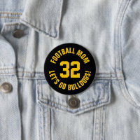 Black and Yellow Football Maman Jersey Numéro