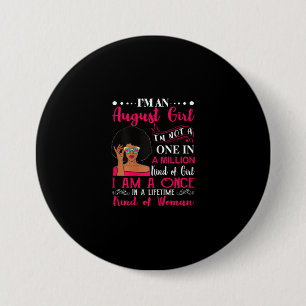 Macaron Rond 7,6 Cm Black Women August Birthday