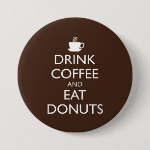 MACARON ROND 7,6 CM BOIRE DU CAFÉ ET MANGER DES DONUTS