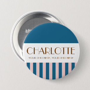 Macaron Rond 7,6 Cm Bonbons Colorés Bandes Modernes de Couleur Vives T
