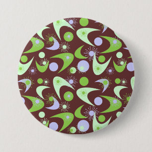 Macaron Rond 7,6 Cm Boomerangs rétro