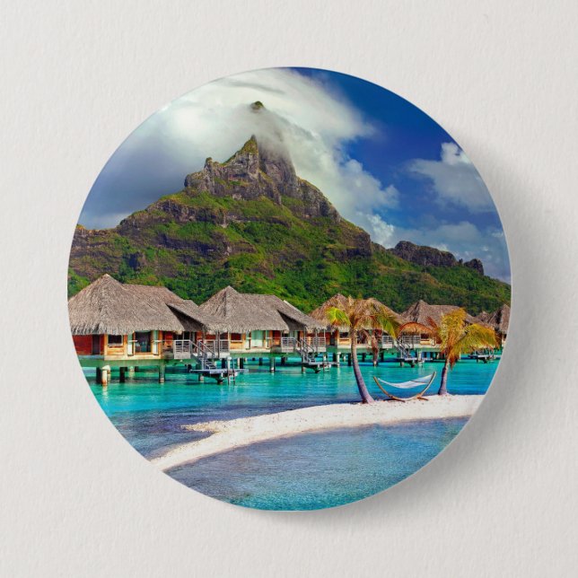 Macaron Rond 7,6 Cm Bora Bora (Devant)