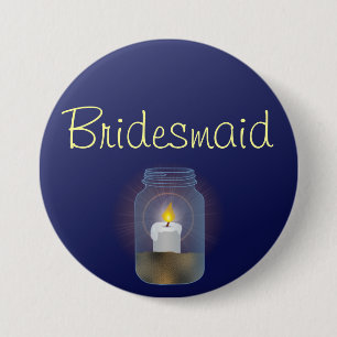 Macaron Rond 7,6 Cm Bougie Mason Bouton Jar