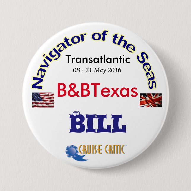 Macaron Rond 7,6 Cm bouton (Devant)