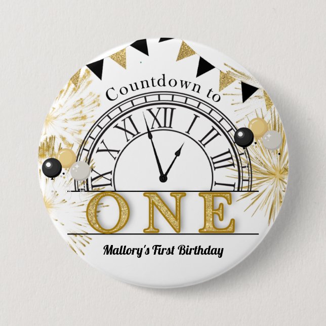 Macaron Rond 7,6 Cm Bouton (Devant)