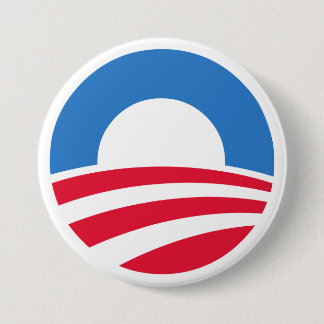 Macaron Rond 7,6 Cm Bouton 2012 de logo d'Obama