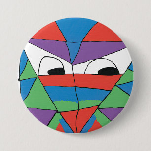 Macaron Rond 7,6 Cm Bouton Abstrait Homme coloré