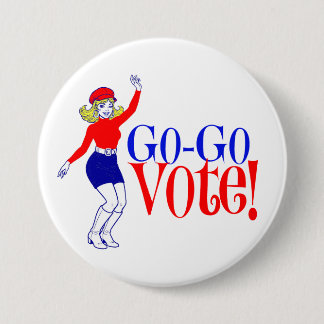 Macaron Rond 7,6 Cm Bouton "Allez voter !" 3"