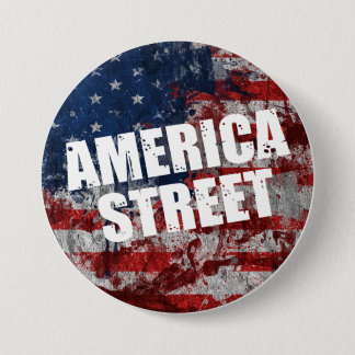 Macaron Rond 7,6 Cm Bouton America Street