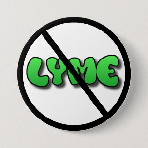 Macaron Rond 7,6 Cm Bouton Anti Maladie de Lyme