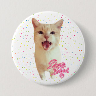 Macaron Rond 7,6 Cm Bouton auto-graphié d'oiseau sale