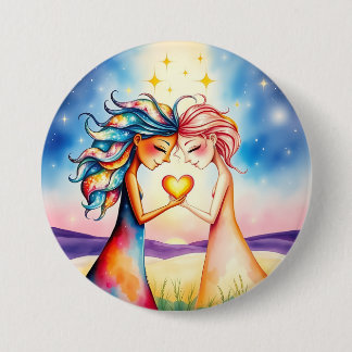 Macaron Rond 7,6 Cm Bouton Besties mignonnes