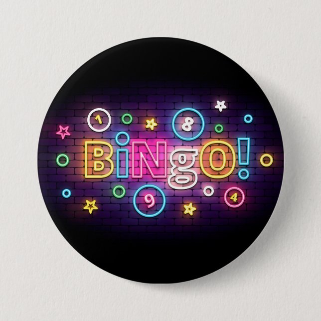 Macaron Rond 7,6 Cm Bouton Bingo Blackout (Devant)