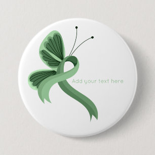 Macaron Rond 7,6 Cm Bouton Bouton de ruban de sensibilisation au vert 