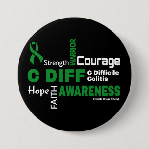 Macaron Rond 7,6 Cm Bouton...C Diff