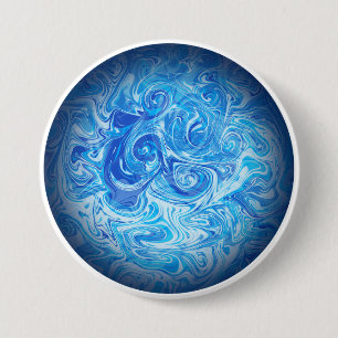 Macaron Rond 7,6 Cm Bouton Calme des Marées
