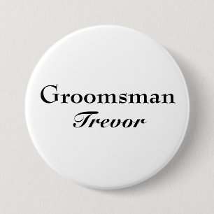 Macaron Rond 7,6 Cm Bouton chic de Groomsman